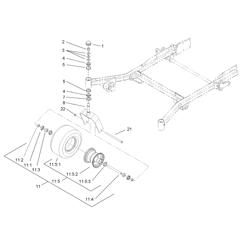 Castor and Wheel Assembly