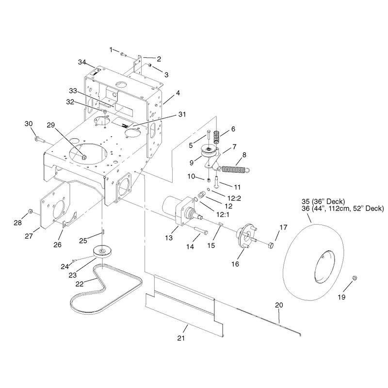 Wheel Motors Pump Belt and Pump Idler Assembly
