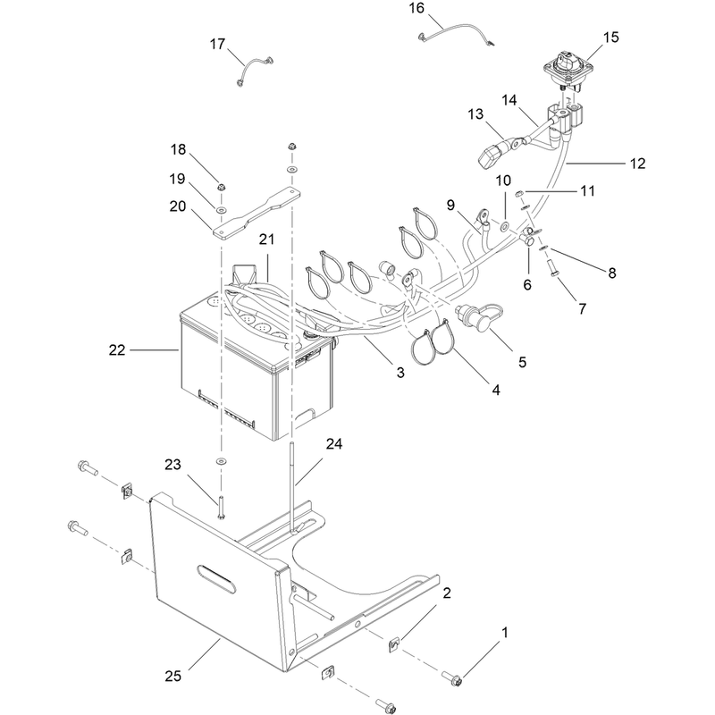 Battery and Cable Assembly