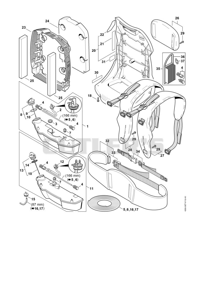 Fuel tank, Backplate