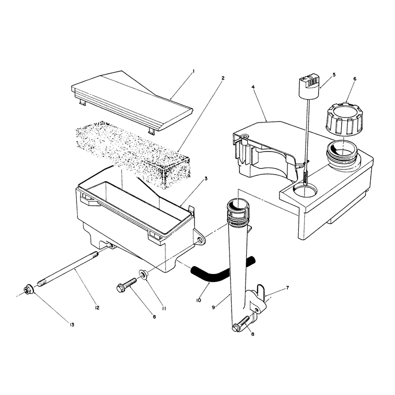 Air Cleaner & Fuel Tank Assembly (engine Model No. Vmk9-2)