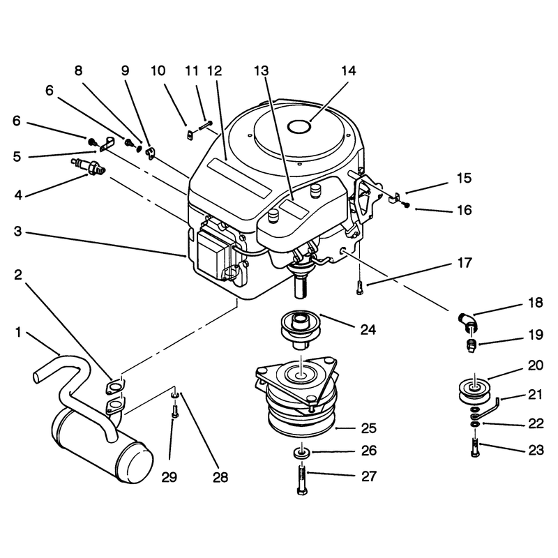Engine and Clutch Assembly