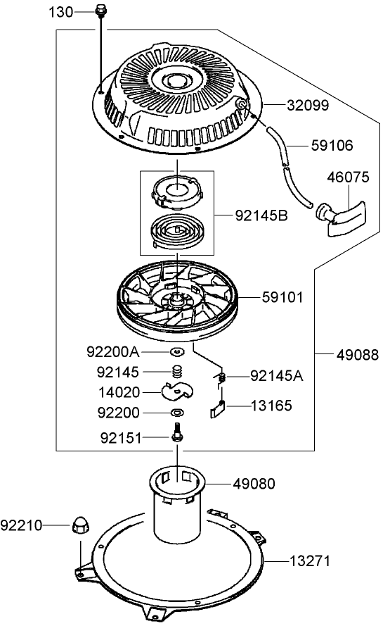 Starter Assembly Kawasaki FH430V AS53