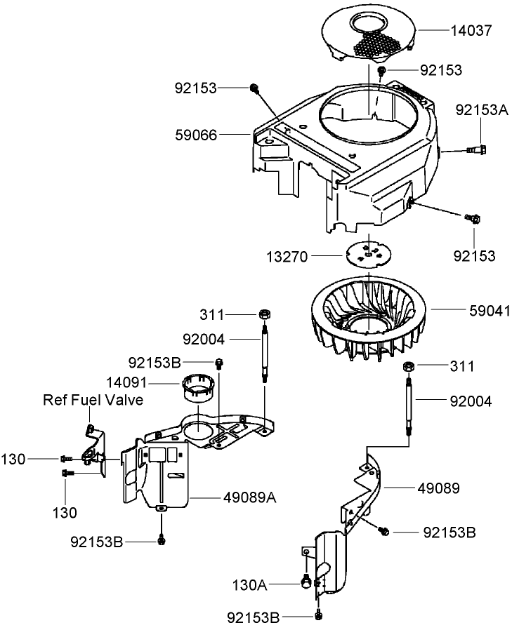 Cooling Equipment Assembly Kawasaki FH430V AS53