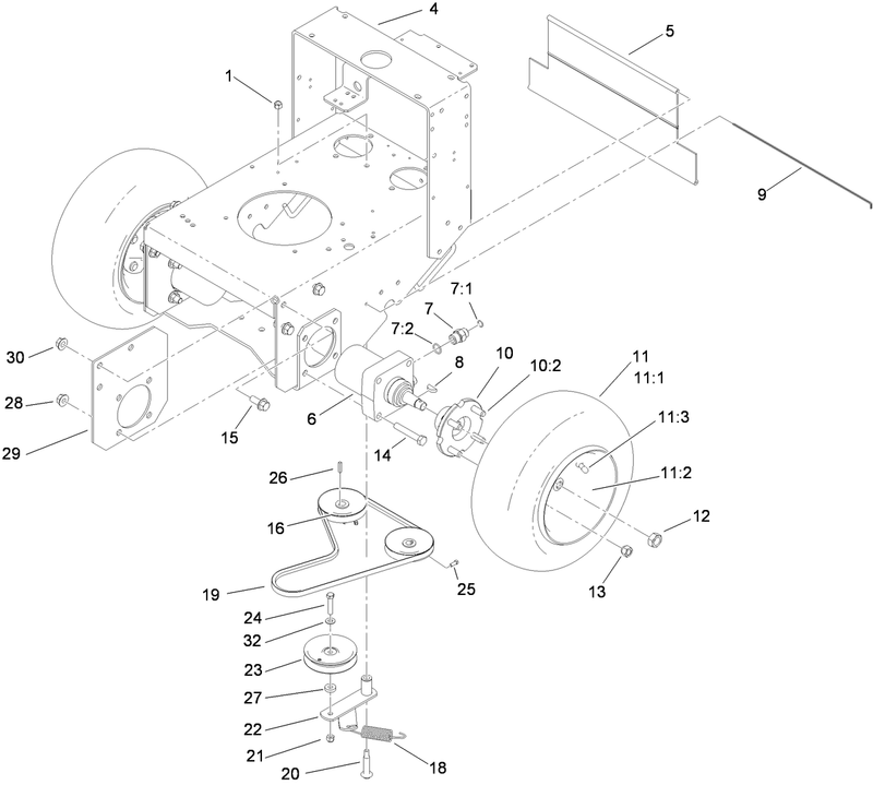 Pump Drive and Wheel Assembly
