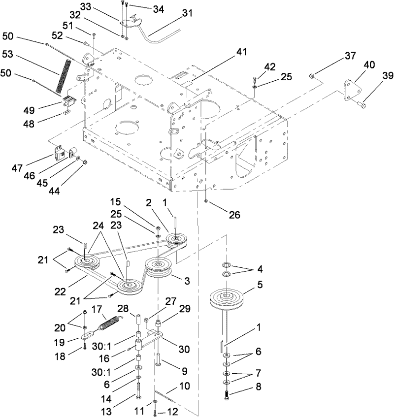 Pump Drive and Engine Pulley Assembly