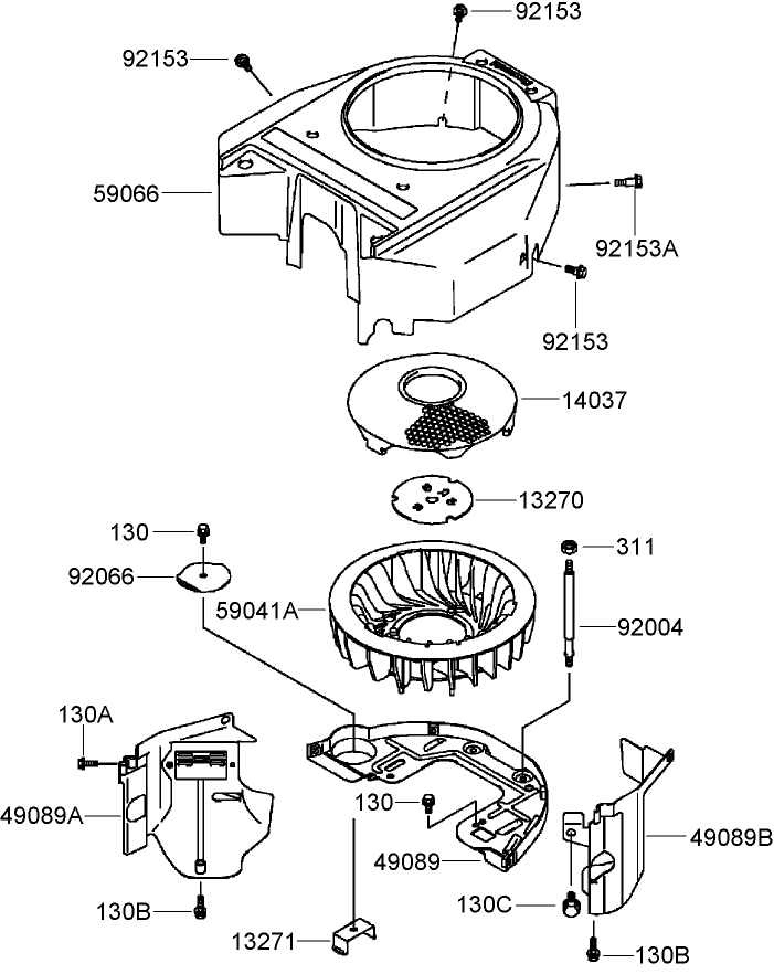 Cooling Equipment Assembly Kawasaki FH541V DS23