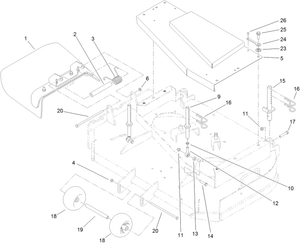 Deck Deflector Roller and Cover Assembly