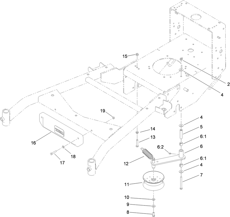 Power Take Off Idler and Weight Assembly