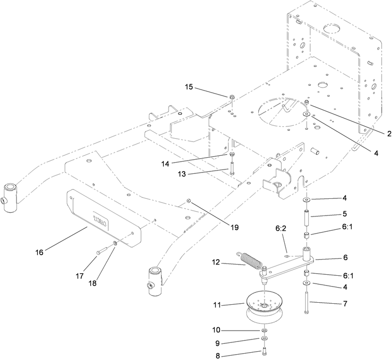 Power Take Off Idler and Weight Assembly