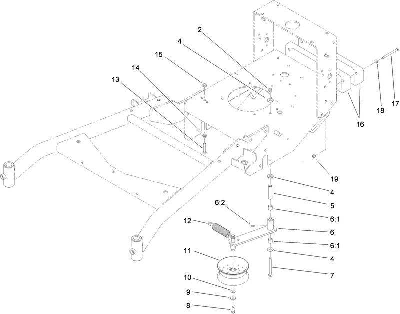 Power Take Off Idler and Weight Assembly
