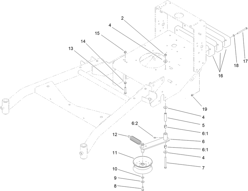 Power Take Off Idler and Weight Assembly