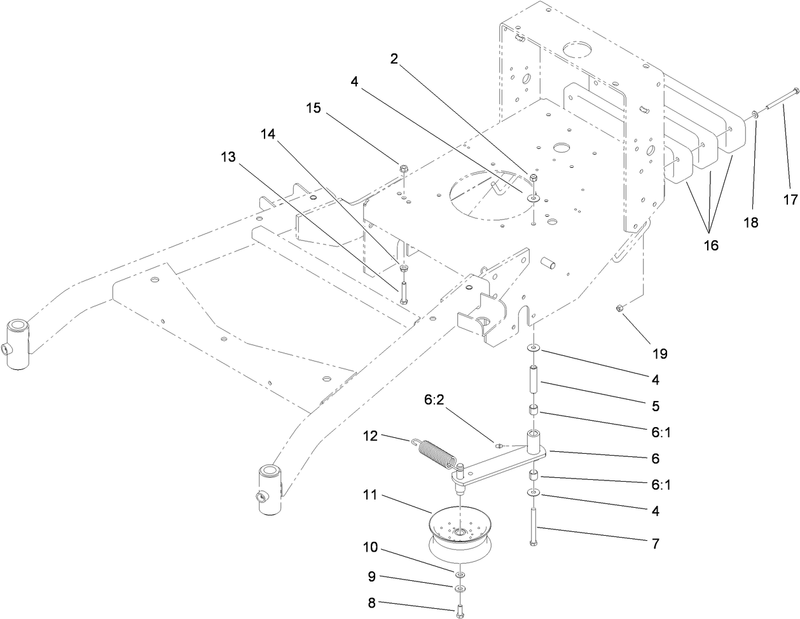 Power Take Off Idler and Weight Assembly