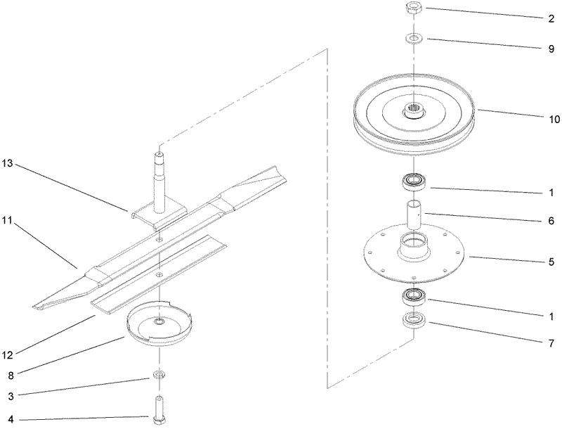 Spindle and Blade Assembly
