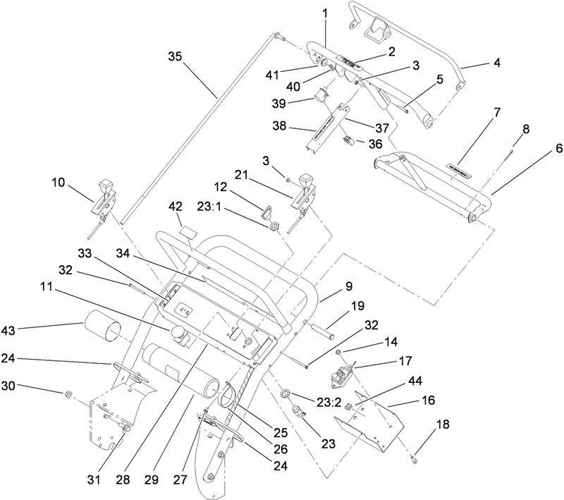 Handle and Control Panel Assembly