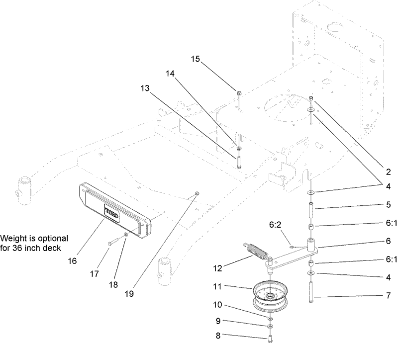 Power Take Off Idler and Weight Assembly