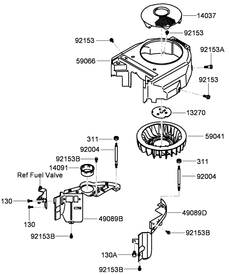 Cooling Equipment Assembly Kawasaki FH430V ES28