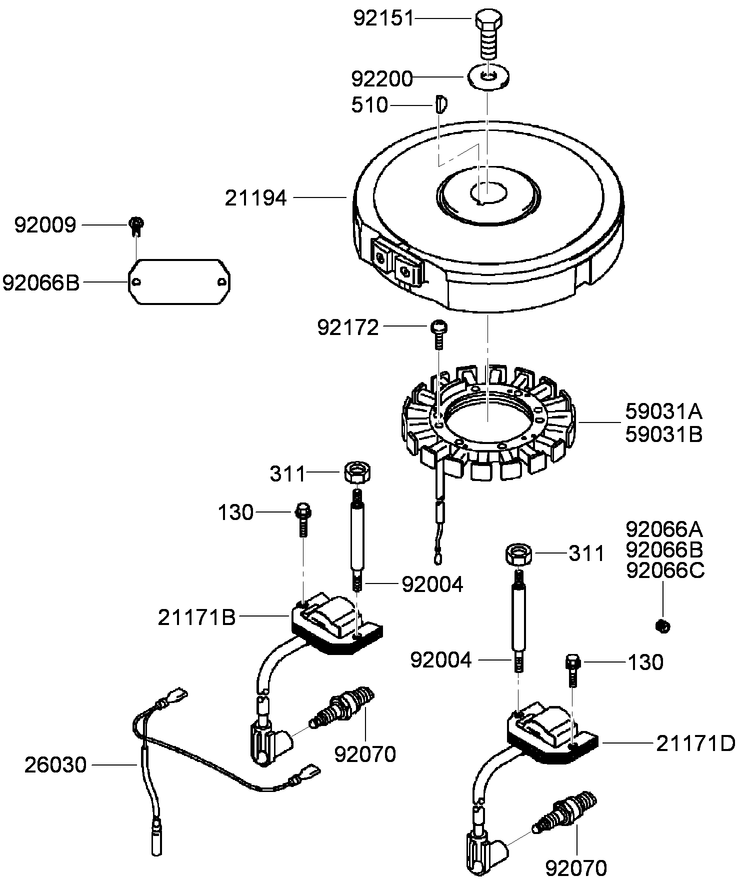 Electric Equipment Assembly Kawasaki FH430V ES28