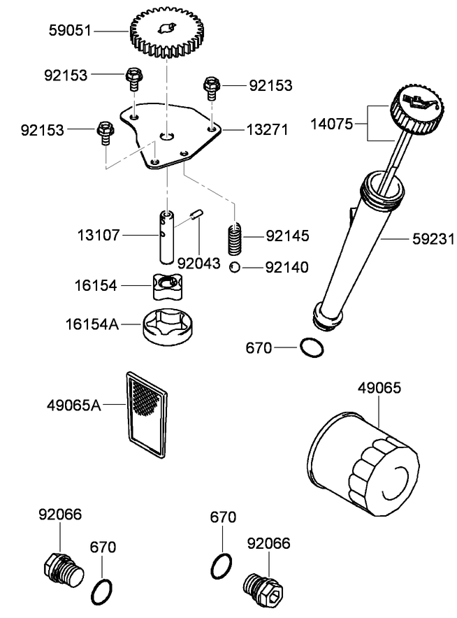 Lubrication Equipment Assembly Kawasaki FH430V ES28
