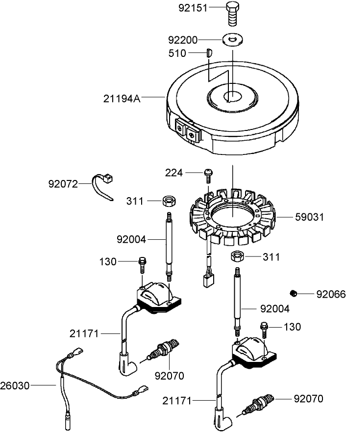 Electric Equipment Assembly Kawasaki FH541V ES30