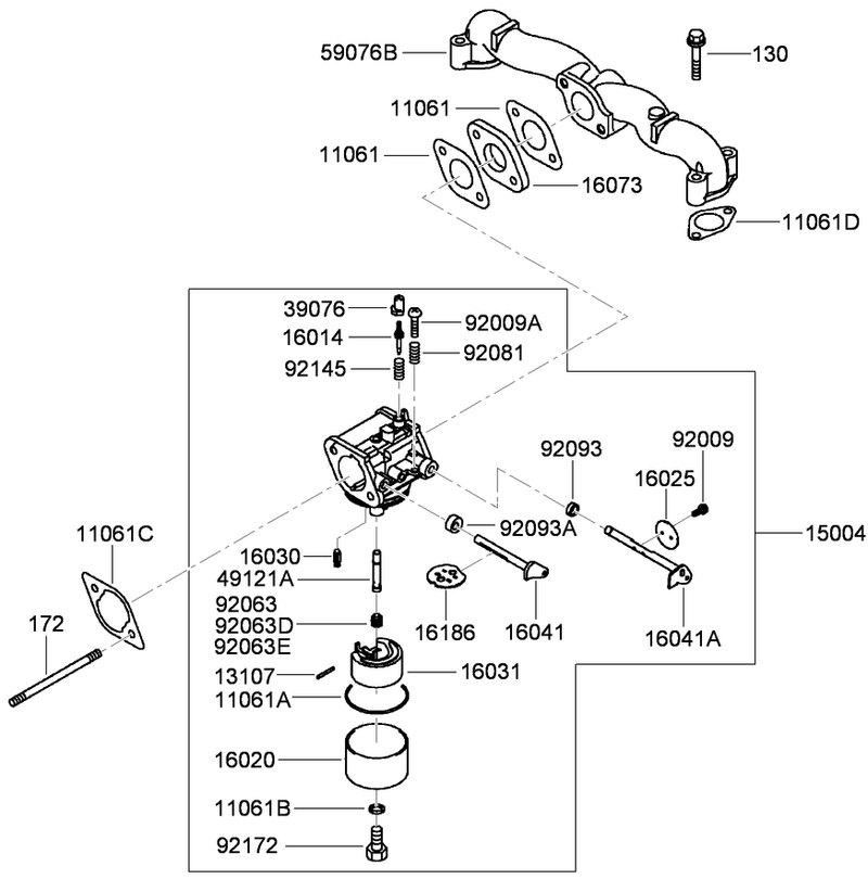 Carburetor Assembly Kawasaki FH541V GS30