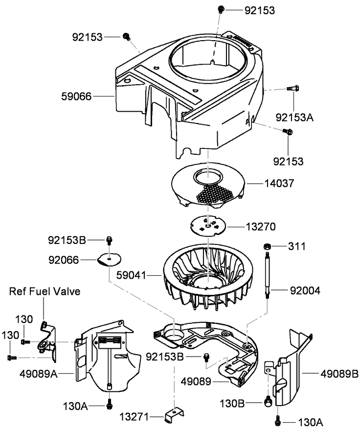 Cooling Equipment Assembly Kawasaki FH541V GS30