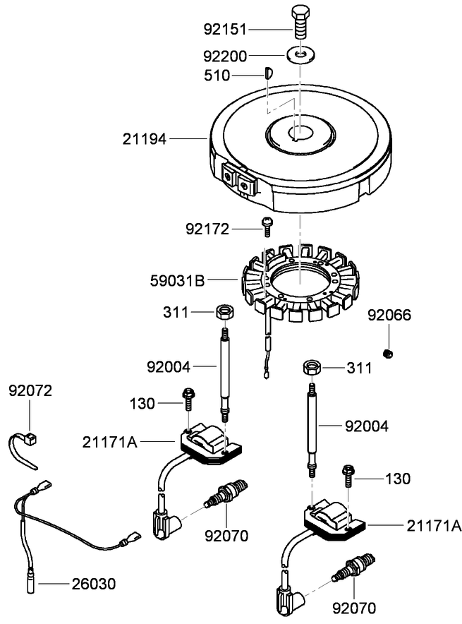 Electric Equipment Assembly Kawasaki FH541V GS30