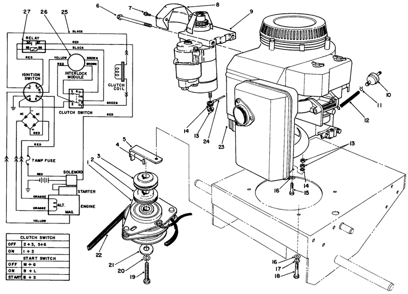 Engine and Clutch Assembly