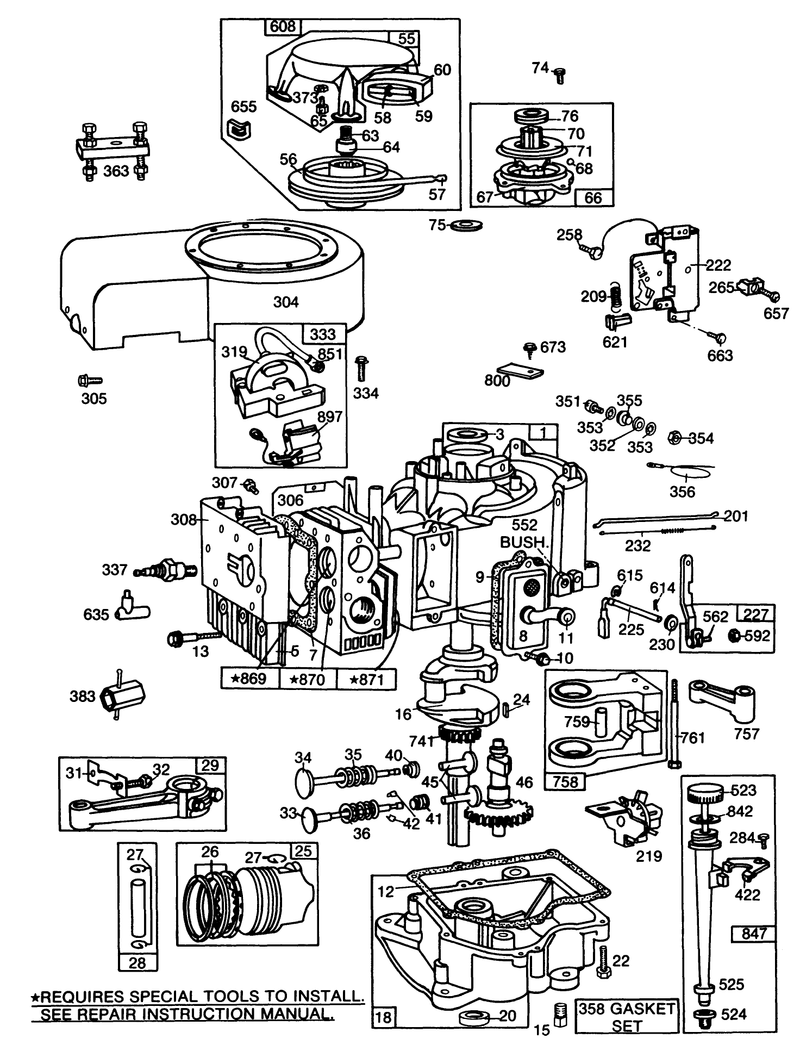 Briggs and Stratton Model No 253706 0152 01 continued