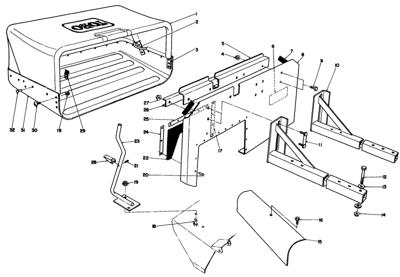 44in and 52in Bagging Kit Models 30126 and 30127 optional
