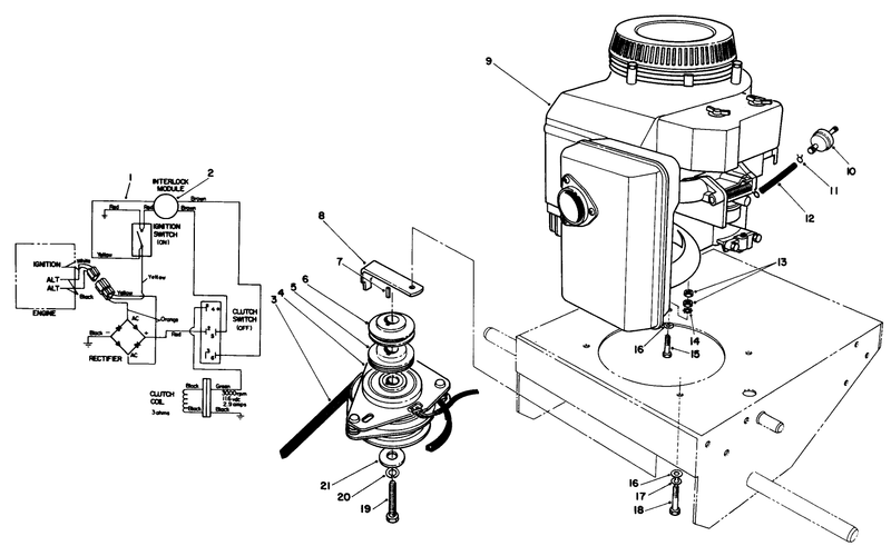 Engine and Clutch Assembly
