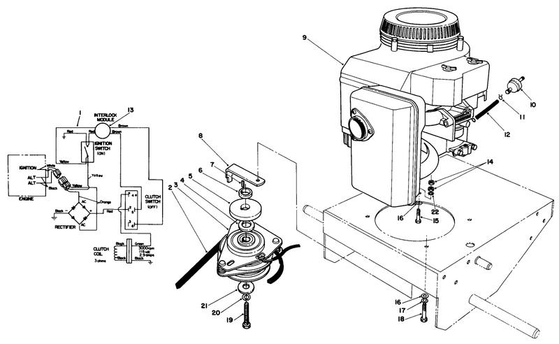 Engine and Clutch Assembiy
