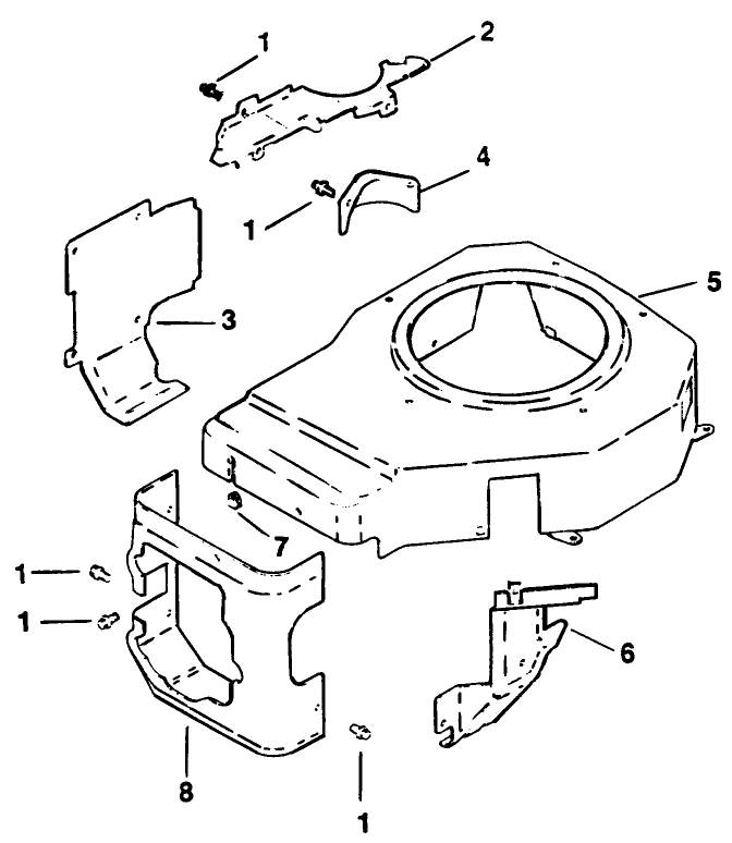 Blower Housing and Baffle Engine Kohler Model No Cv14 T 1412