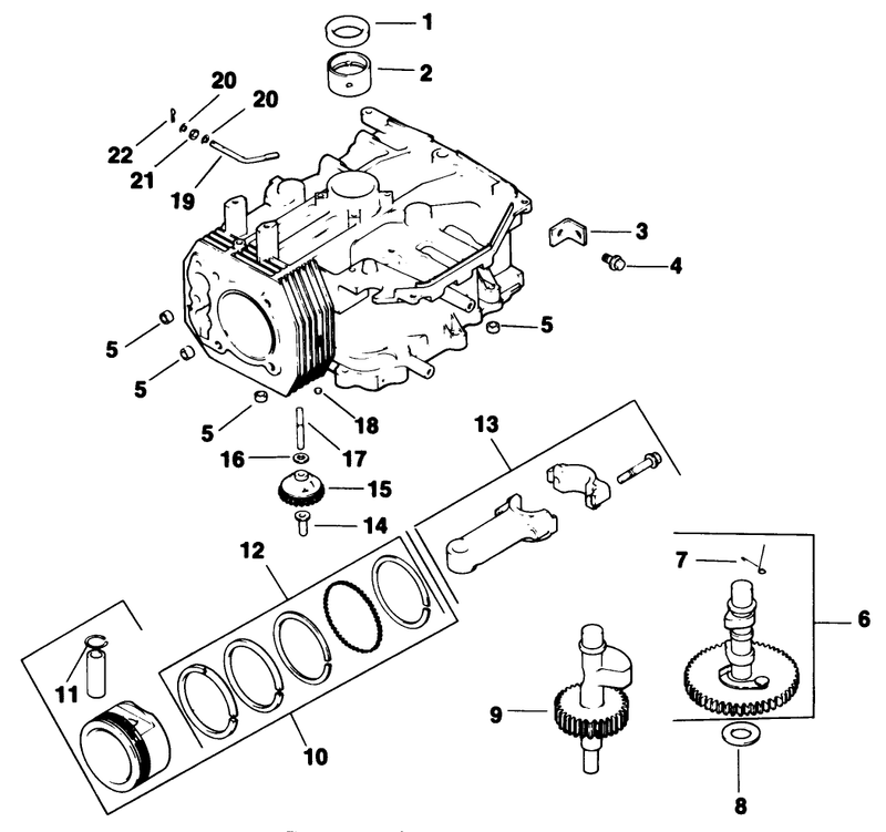 Crankcase Engine Kohler Model No Cv14t 1412