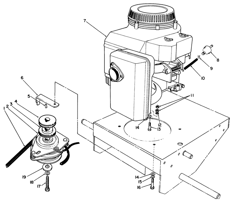 Engine and Clutch Assembly