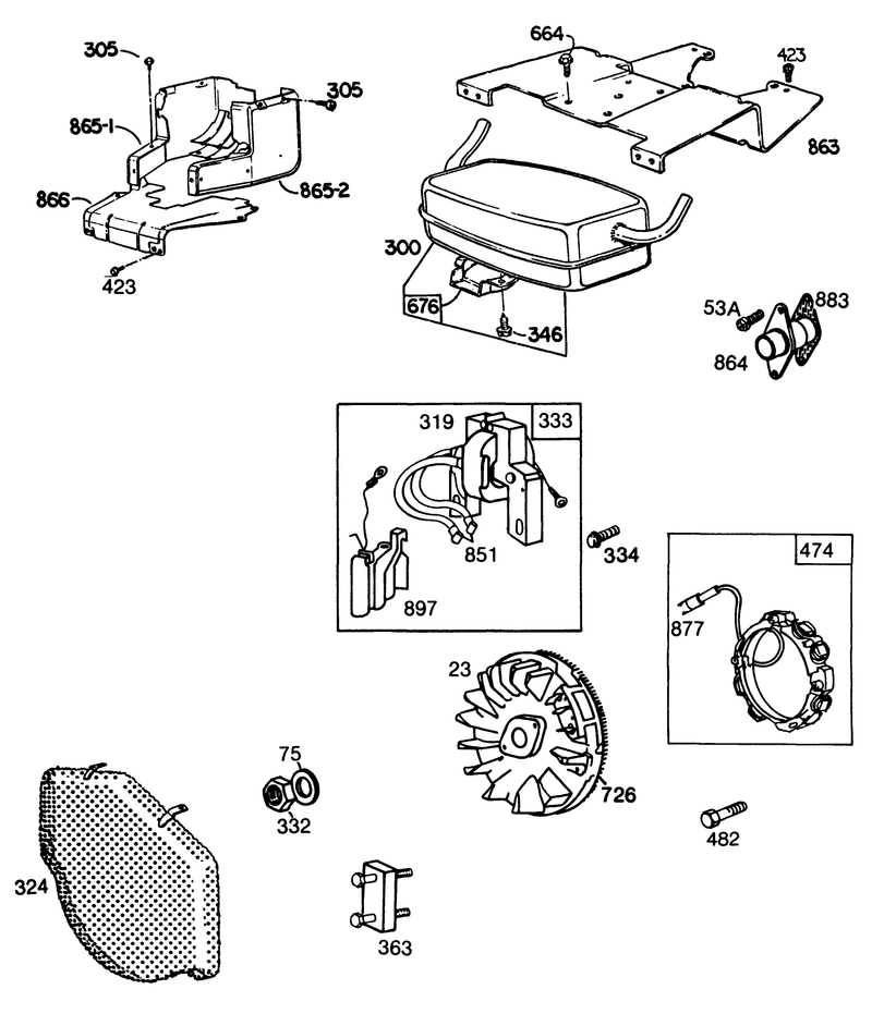 Engine Briggs and Stratton Model No 402707 0158 01 continued