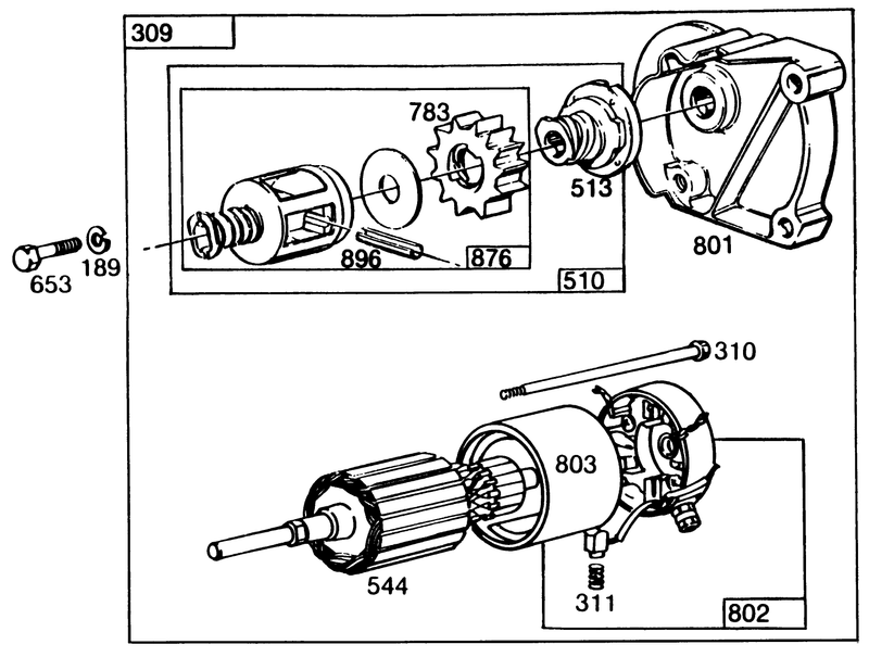 Engine Briggs and Stratton Model No 402707 0158 01