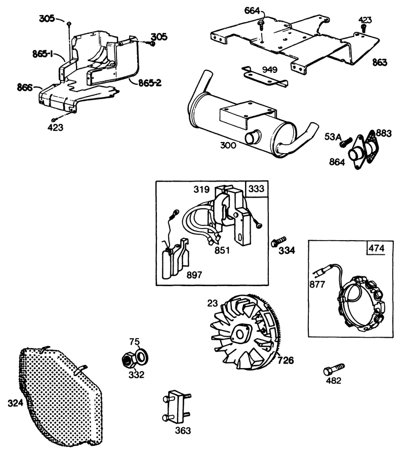 Briggs and Stratton Engine Model No 402707 0158 01 continued