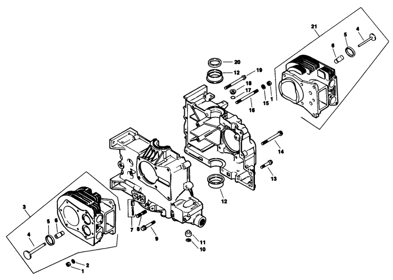 Crankcase Engine Kohler Model No Mv16s Type 56511