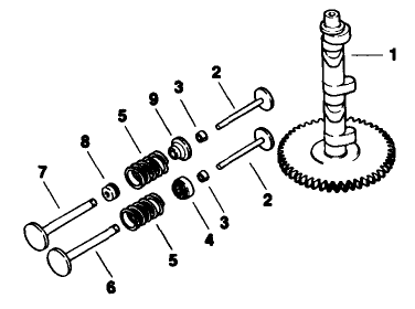 Camshaft and Valves Engine Kohler Model No Mv16s Type 56511