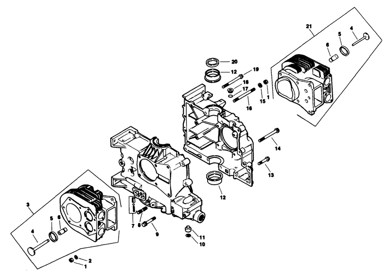 Crankcase Engine Kohler Model No Mv16s Type 56511