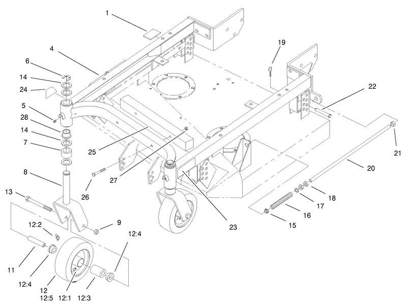 Carrier Frame And Castor Assembly