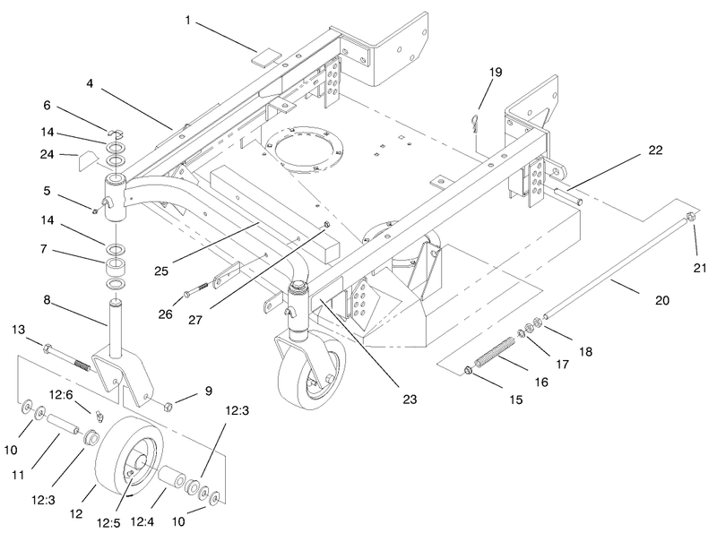 Carrier Frame And Castor Assembly
