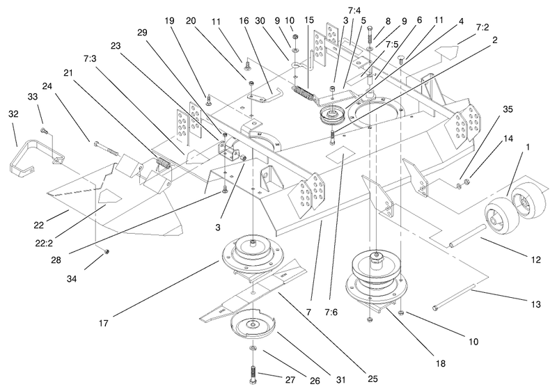 Deck And Pulleys Assembly