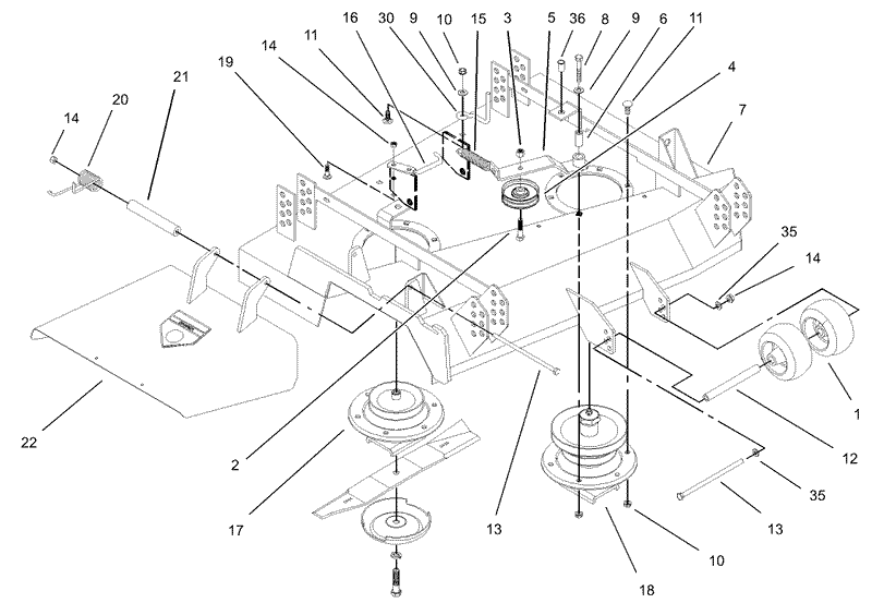 Deck and Pulleys Assembly