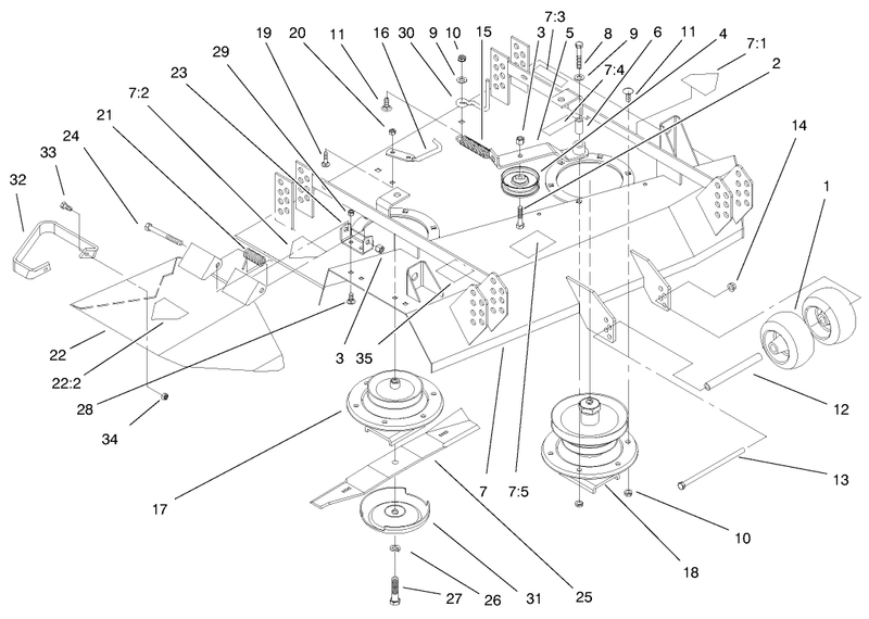 Deck And Pulleys Assembly