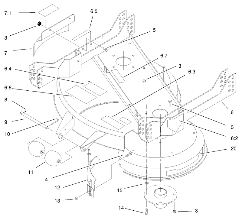Rollers Covers And Deck Support Assembly