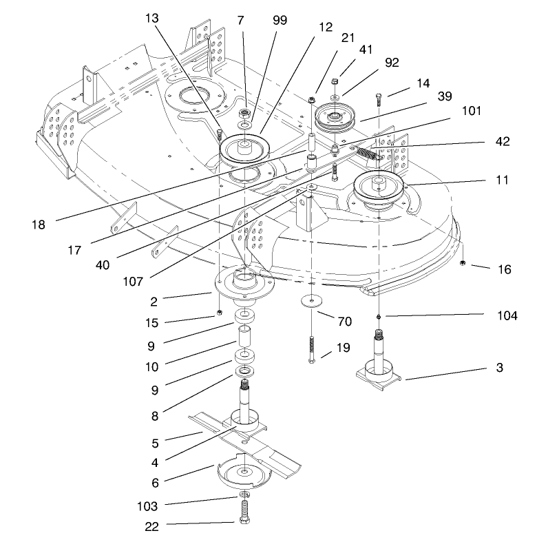 Spindle Asm And Idlers