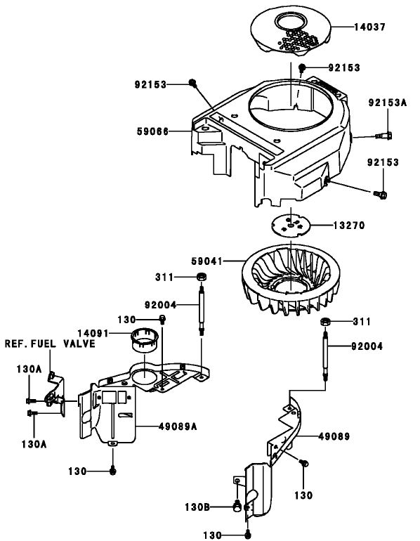 Cooling Equipment Assembly Kawasaki FH381V AS25