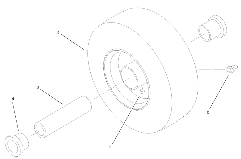 Caster Wheel and Tire Assembly